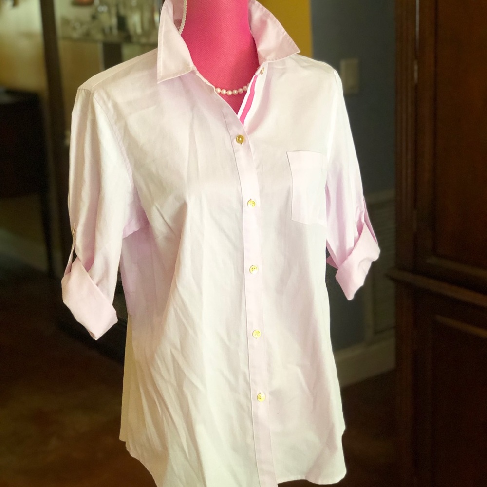 Classic Jones of NY NWT Pink button down sz L